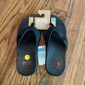Reef Mens black flip flops